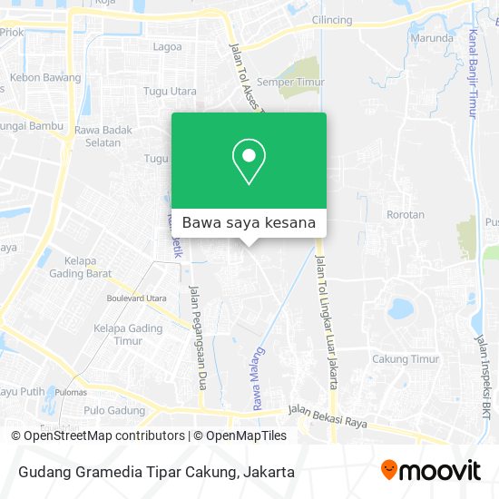 Peta Gudang Gramedia Tipar Cakung