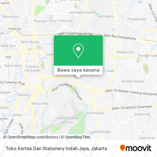 Peta Toko Kertas Dan Stationery Indah Jaya