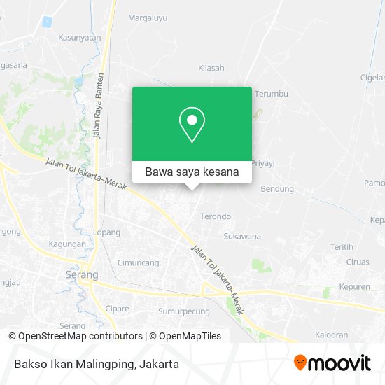 Peta Bakso Ikan Malingping, Jalan Lebak Indah
