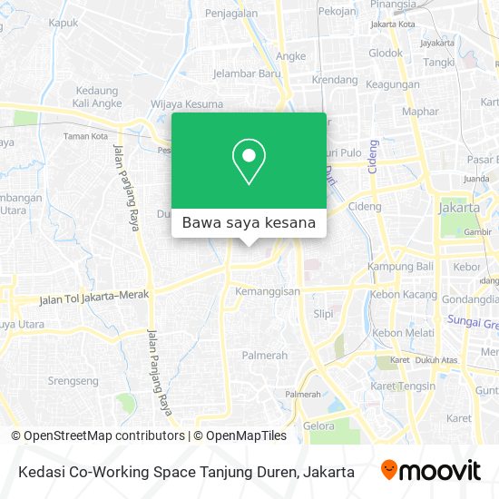 Peta Kedasi Co-Working Space Tanjung Duren