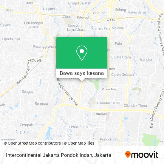 Peta Intercontinental Jakarta Pondok Indah