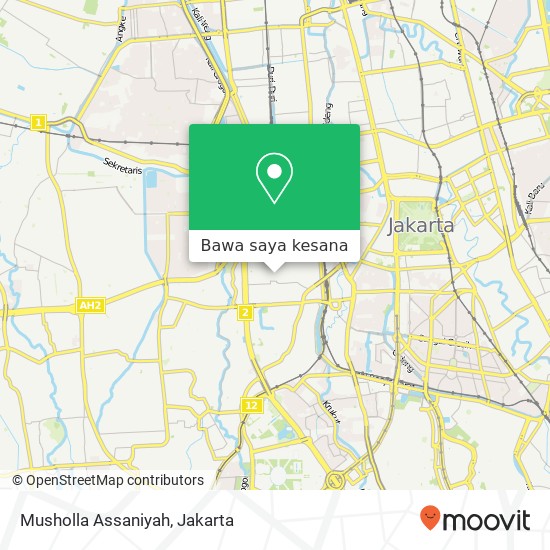 Peta Musholla Assaniyah, Jalan Kota Bambu Utara