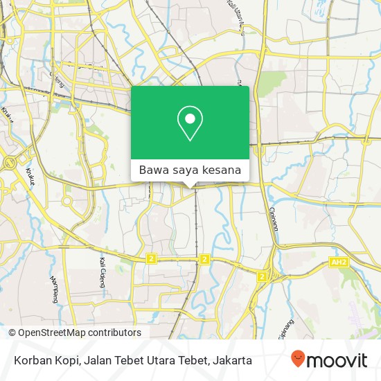 Peta Korban Kopi, Jalan Tebet Utara Tebet