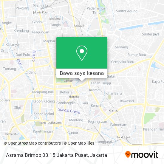Peta Asrama Brimob,03.15 Jakarta Pusat
