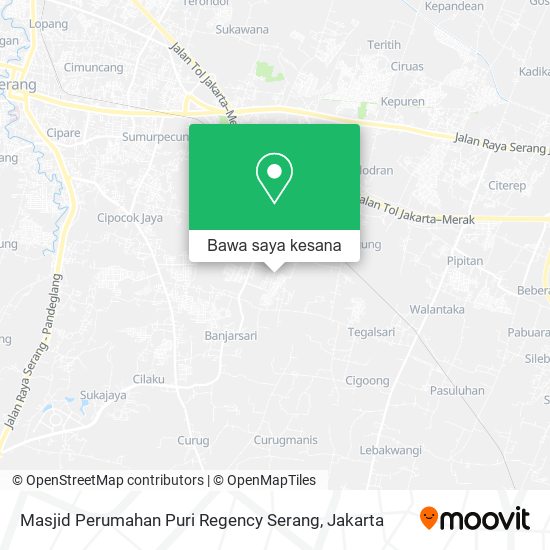 Peta Masjid Perumahan Puri Regency Serang, Cipocok Jaya