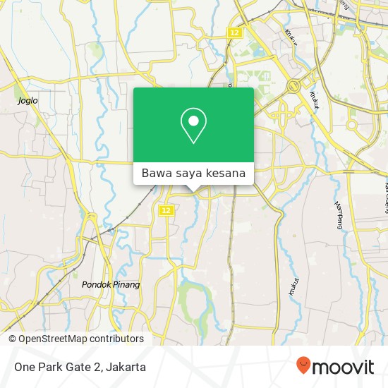 Peta One Park Gate 2, Jalan Kh. M. Syafii Adzami