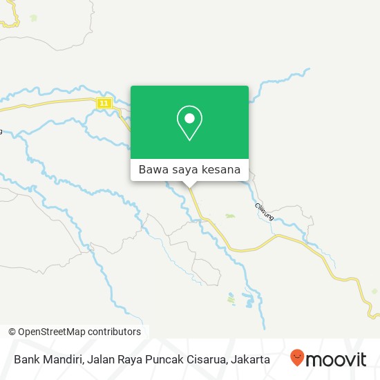 Peta Bank Mandiri, Jalan Raya Puncak Cisarua