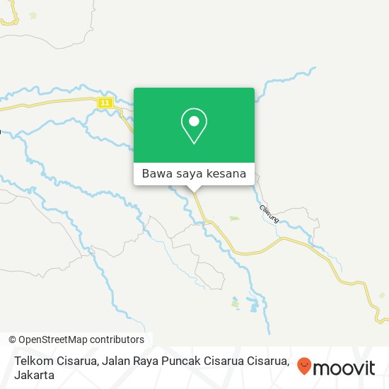 Peta Telkom Cisarua, Jalan Raya Puncak Cisarua Cisarua