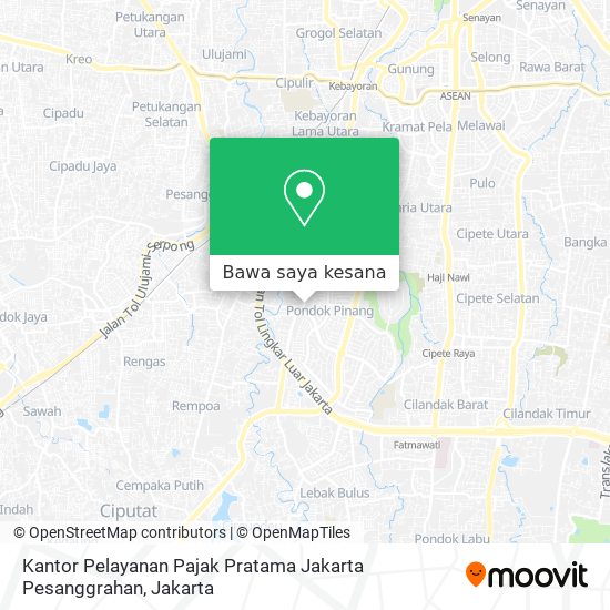 Peta Kantor Pelayanan Pajak Pratama Jakarta Pesanggrahan