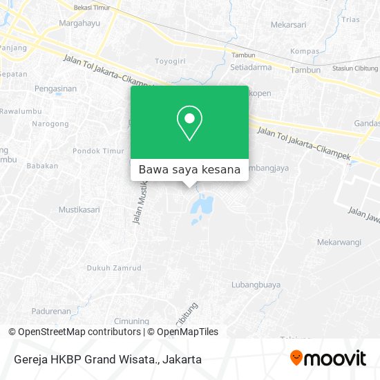 Peta Gereja HKBP Grand Wisata.