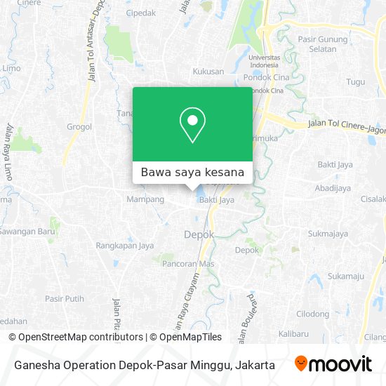 Peta Ganesha Operation Depok-Pasar Minggu