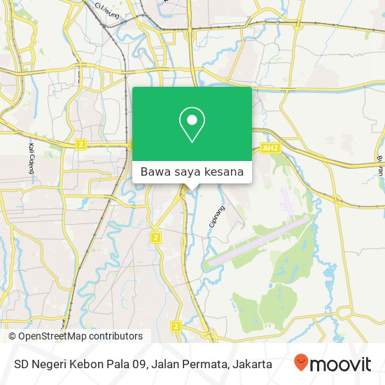 Peta SD Negeri Kebon Pala 09, Jalan Permata