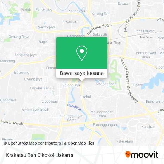 Peta Krakatau Ban Cikokol