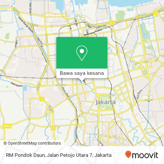 Peta RM Pondok Daun, Jalan Petojo Utara 7