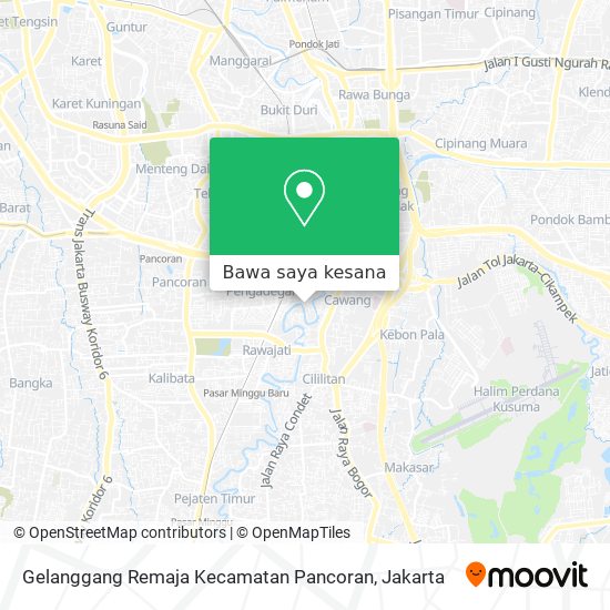 Peta Gelanggang Remaja Kecamatan Pancoran