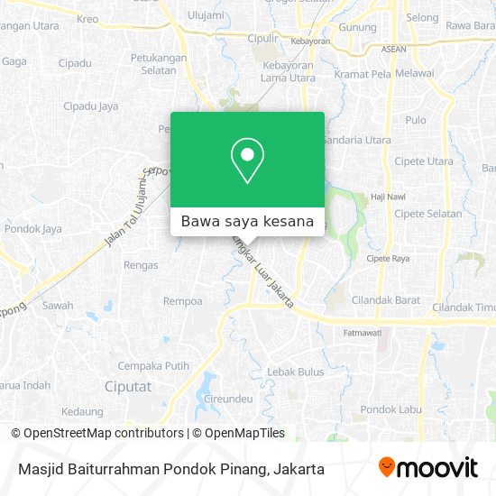Peta Masjid Baiturrahman Pondok Pinang
