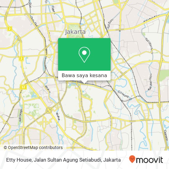 Peta Etty House, Jalan Sultan Agung Setiabudi