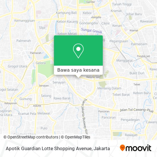 Peta Apotik Guardian Lotte Shopping Avenue