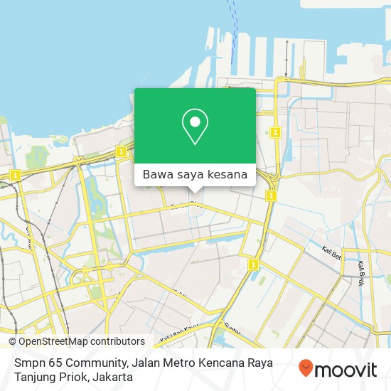 Peta Smpn 65 Community, Jalan Metro Kencana Raya Tanjung Priok
