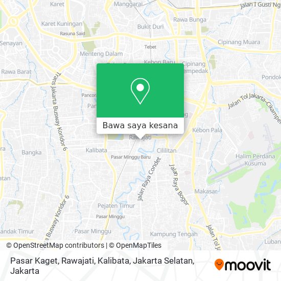 Peta Pasar Kaget, Rawajati, Kalibata, Jakarta Selatan
