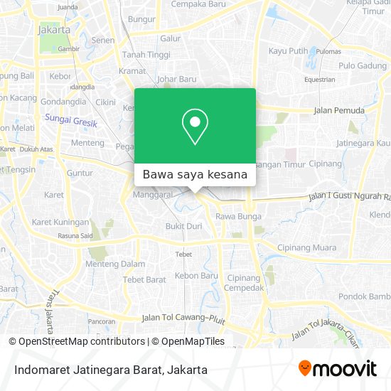 Peta Indomaret Jatinegara Barat