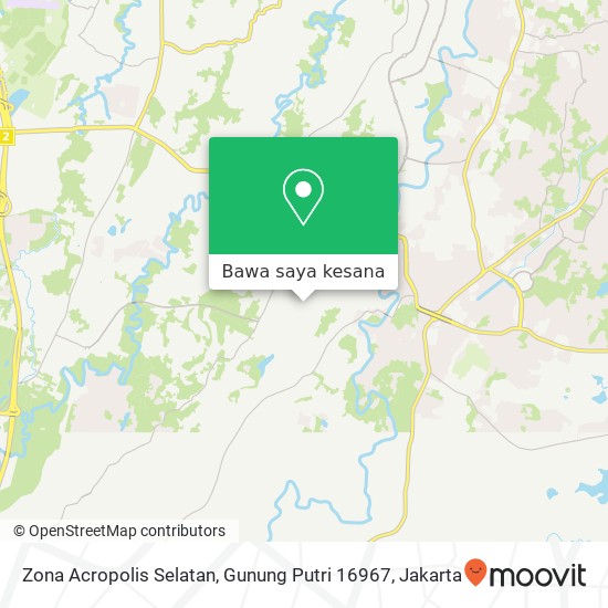 Peta Zona Acropolis Selatan, Gunung Putri 16967