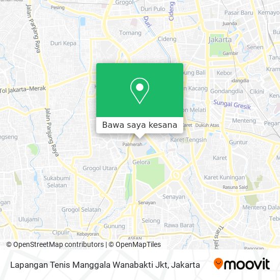 Peta Lapangan Tenis Manggala Wanabakti Jkt