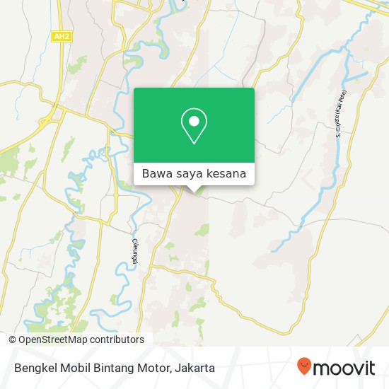 Peta Bengkel Mobil Bintang Motor, Jalan Raya Setu Bantar Gebang