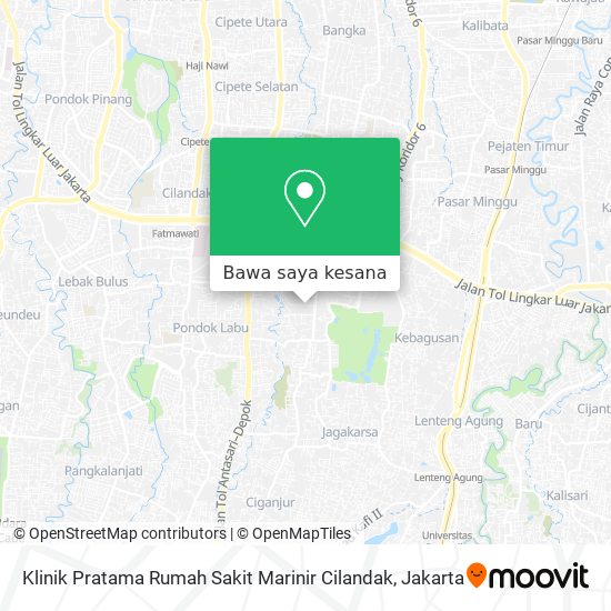 Peta Klinik Pratama Rumah Sakit Marinir Cilandak