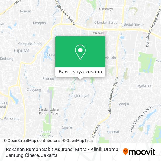 Peta Rekanan Rumah Sakit Asuransi Mitra - Klinik Utama Jantung Cinere