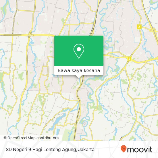 Peta SD Negeri 9 Pagi Lenteng Agung, Jalan Joe