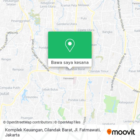 Peta Komplek Keuangan, Cilandak Barat, Jl. Fatmawati