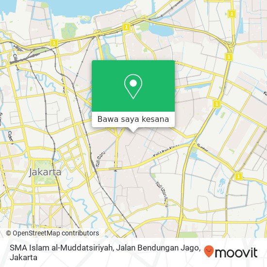 Peta SMA Islam al-Muddatsiriyah, Jalan Bendungan Jago