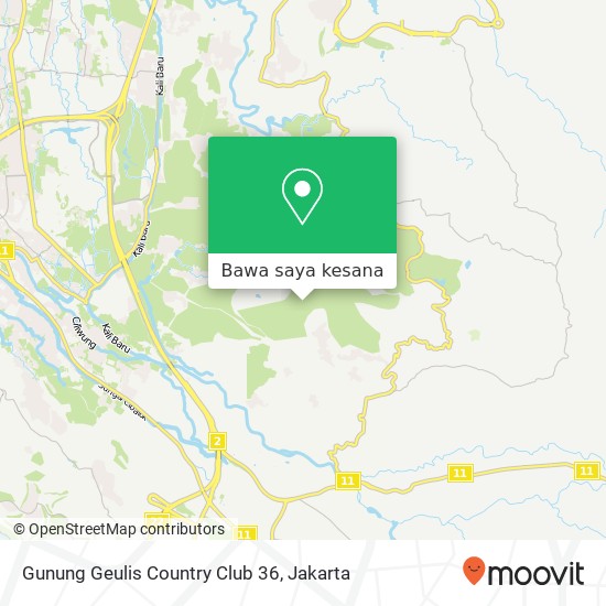 Peta Gunung Geulis Country Club 36, Sukaraja