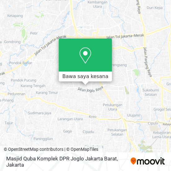 Peta Masjid Quba Komplek DPR Joglo Jakarta Barat