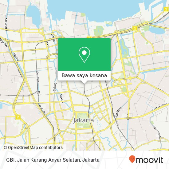 Peta GBI, Jalan Karang Anyar Selatan