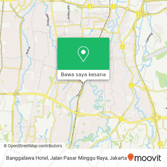 Peta Banggalawa Hotel, Jalan Pasar Minggu Raya