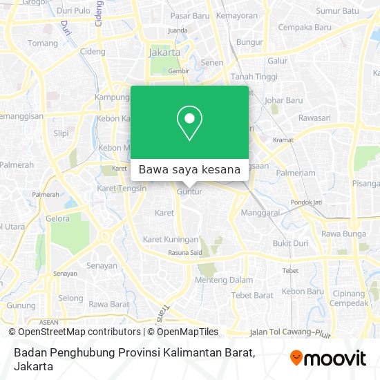 Peta Badan Penghubung Provinsi Kalimantan Barat