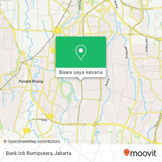 Peta Bank Icb Bumiputera, Jalan RS Fatmawati
