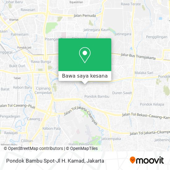 Peta Pondok Bambu Spot-Jl H. Kamad