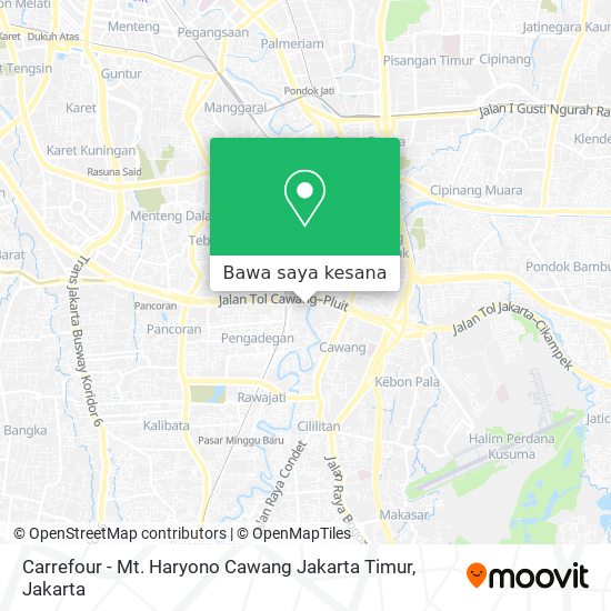 Peta Carrefour - Mt. Haryono Cawang Jakarta Timur