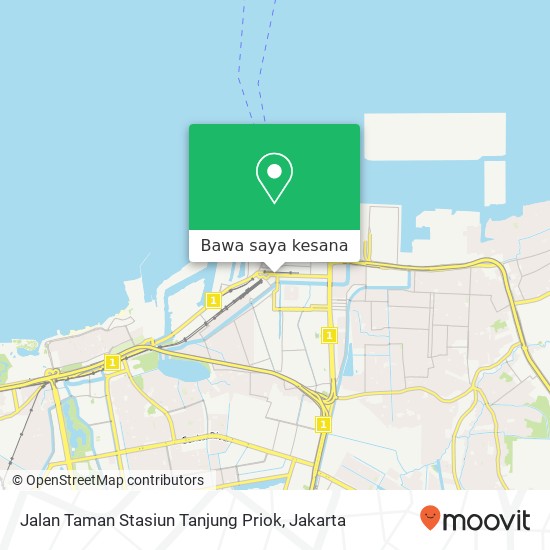 Peta Jalan Taman Stasiun Tanjung Priok, Tanjung Priok
