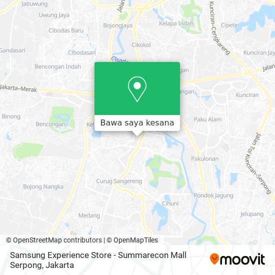 Peta Samsung Experience Store - Summarecon Mall Serpong