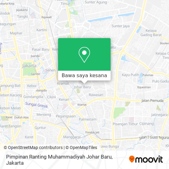 Peta Pimpinan Ranting Muhammadiyah Johar Baru