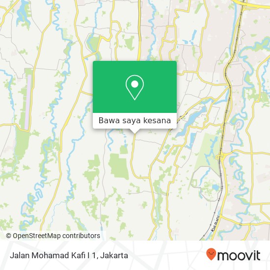 Peta Jalan Mohamad Kafi I 1, Jagakarsa