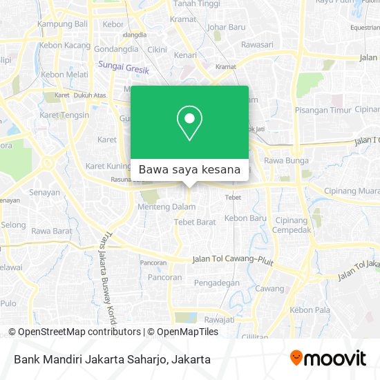 Peta Bank Mandiri Jakarta Saharjo