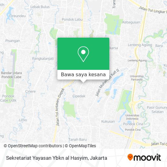 Peta Sekretariat Yayasan Ybkn al Hasyim