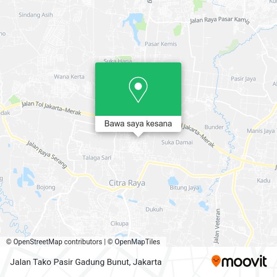 Peta Jalan Tako Pasir Gadung Bunut