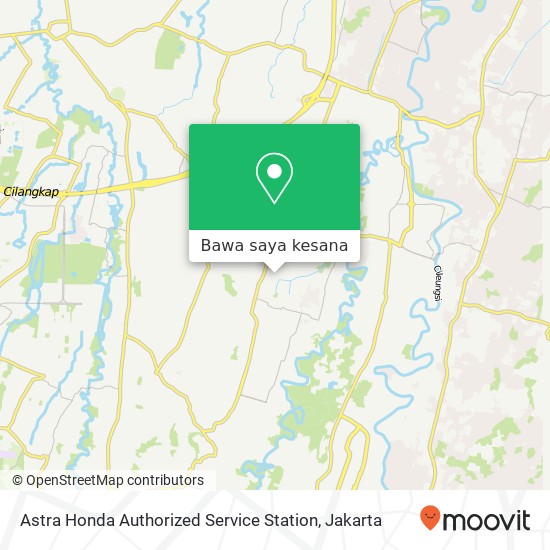 Peta Astra Honda Authorized Service Station, Perumahan Asabri Indah Jatiasih