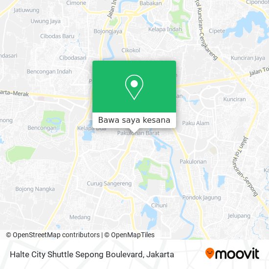 Peta Halte City Shuttle Sepong Boulevard